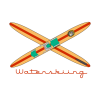 Classic Wooden Water Skis Tapestry Official Ski Merch