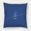 Tourist Backcountry Skier In White Throw Pillow Official Ski Merch