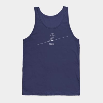 Tourist Backcountry Skier In White Tank Top Official Ski Merch