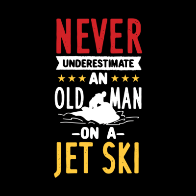 Old Man On A Jet Ski Throw Pillow Official Ski Merch