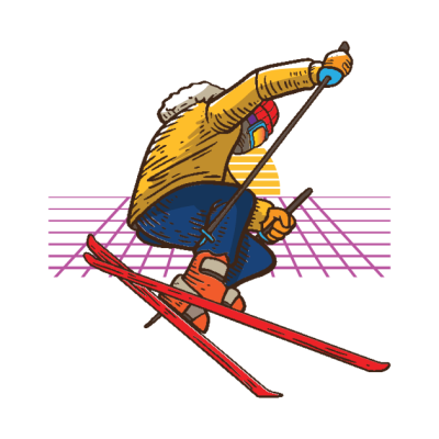 Ski Jump Vaporwave Tapestry Official Ski Merch