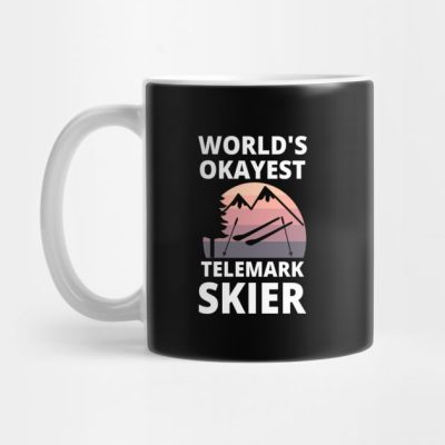 Worlds Okayest Telemark Skier Skiing Funny Mug Official Ski Merch