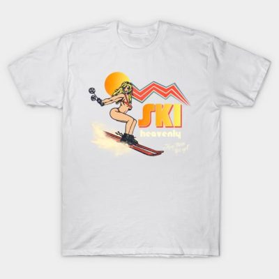 Ski Heavenly 70S 80S Retro Souvenir Style Skiing T-Shirt Official Ski Merch