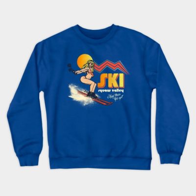 Ski Squaw Valley 70S 80S Retro Souvenir Style Skii Crewneck Sweatshirt Official Ski Merch