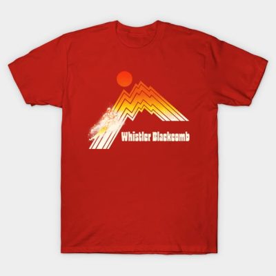 Ski Whistler Blackcomb Retro Stripe T-Shirt Official Ski Merch