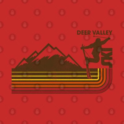 Ski Deer Valley 70S Retro Stripe T-Shirt Official Ski Merch