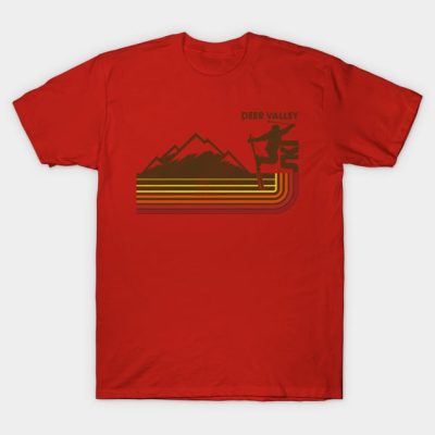 Ski Deer Valley 70S Retro Stripe T-Shirt Official Ski Merch