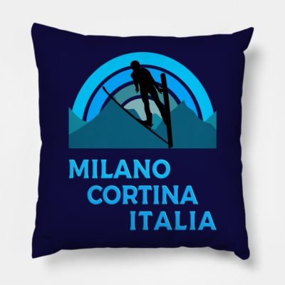 Milano Cortina Italia Throw Pillow Official Ski Merch