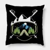 Ski Goggles Throw Pillow Official Ski Merch