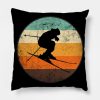 Classic Skier Skiing Lovers Throw Pillow Official Ski Merch