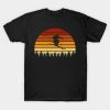 Vintage Sunset Skiing Gift For Skiers T-Shirt Official Ski Merch