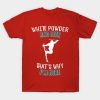 Skier White Powder And Beer T-Shirt Official Ski Merch