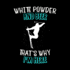 Skier White Powder And Beer Tapestry Official Ski Merch