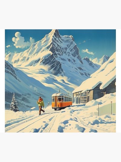 Retro Ski Travel Tapestry Official Ski Merch