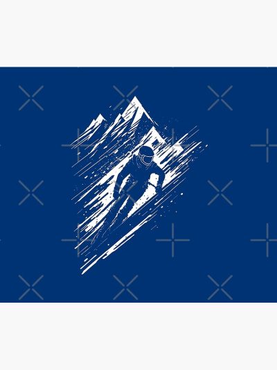 Skier And Mountain | Skiing Graphic Art Tapestry Official Ski Merch