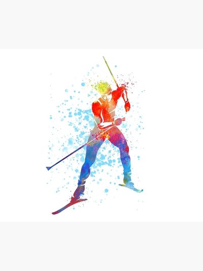 Cross Country Skiing, Watercolour Sports, Skier Gifts Tapestry Official Ski Merch