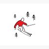 Skier Illustration Tapestry Official Ski Merch