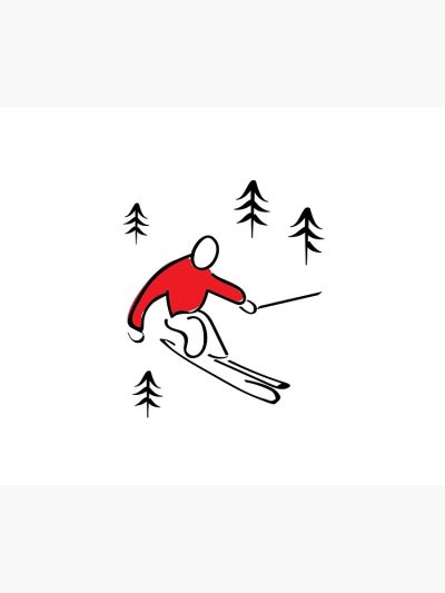 Skier Illustration Tapestry Official Ski Merch