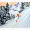 Skiing - The Clear Lady Leader Tapestry Official Ski Merch