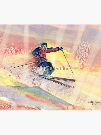 Colorful Skiing Art 2 Tapestry Official Ski Merch