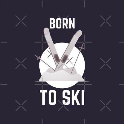 Born To Ski Cool Skier Skiing Lover Gift Tote Bag Official Ski Merch