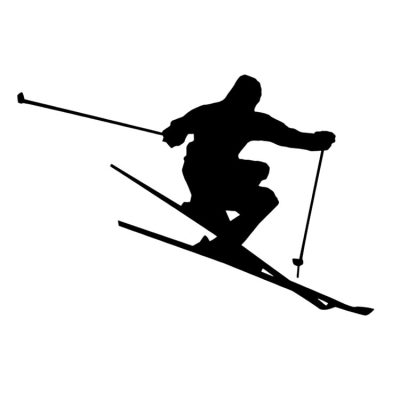 Drawing Of A Skier In The Mountains Tote Bag Official Ski Merch