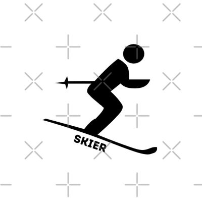 Skier In Action Silhouette Tote Bag Official Ski Merch