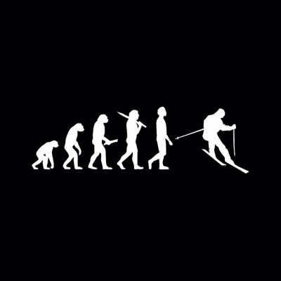 Skiing Evolution - 	 Skier Tote Bag Official Ski Merch