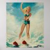 girl water skiing pin up art poster rfe596229604e4dcb9da39f09418607f2 wvy 8byvr 1000 - Skiing Gifts