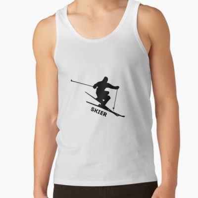 Skier In Action Silhouette Tank Top Official Ski Merch