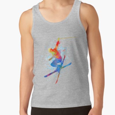 Freestyle Skiing, Watercolour Sports, Skier Gifts Tank Top Official Ski Merch