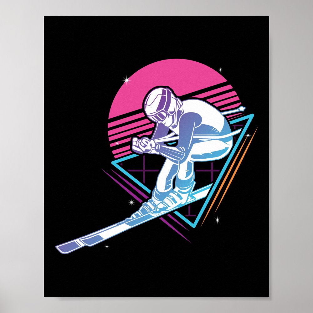 retro vintage snow 80s ski poster re81f0e1bda12485fb5be6576d6cdff34 wva 8byvr 1000 - Skiing Gifts
