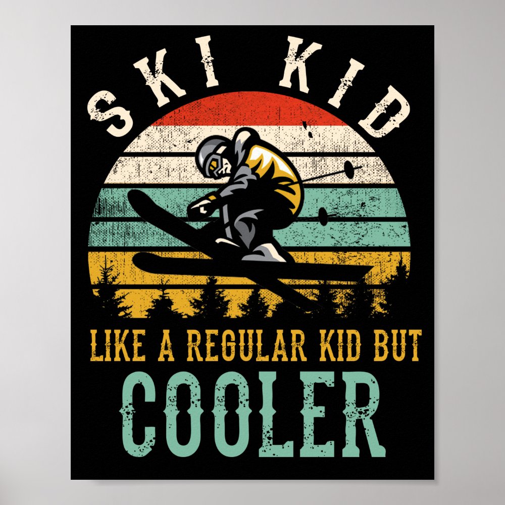 ski kids young vintage skier skiing lover gift poster ra0e5e22e82b845cfa41d06fb6f5dda0e wva 8byvr 1000 - Skiing Gifts
