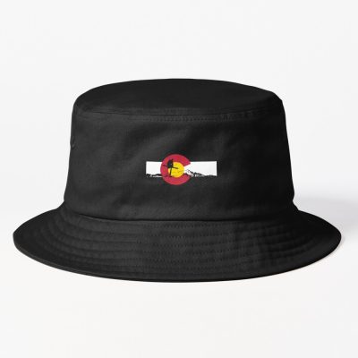 Skier - Colorado Flag - Iron Cross Bucket Hat Official Ski Merch