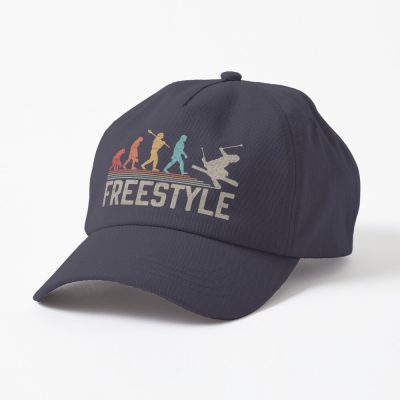 Freestyle Skier Evolution Of Man Vintage Funny Ski Gift Idea Cap Official Ski Merch