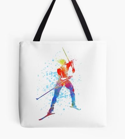 Cross Country Skiing, Watercolour Sports, Skier Gifts Tote Bag Official Ski Merch