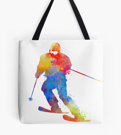 Alpine Skiing, Watercolour Sports, Skier Gifts Tote Bag Official Ski Merch