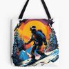 Neon Skier Tote Bag Official Ski Merch