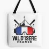 Val D'Isere France Ski Resort Skiing Souvenir Tote Bag Official Ski Merch