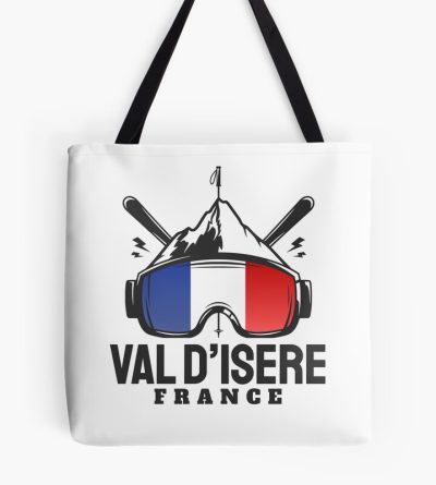 Val D'Isere France Ski Resort Skiing Souvenir Tote Bag Official Ski Merch