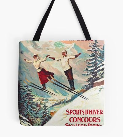 Chamonix, Mont Blanc - Vintage Tote Bag Official Ski Merch