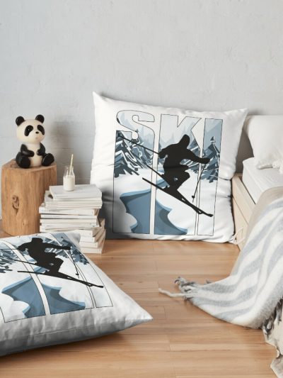 Ski Throw Pillow Official Ski Merch