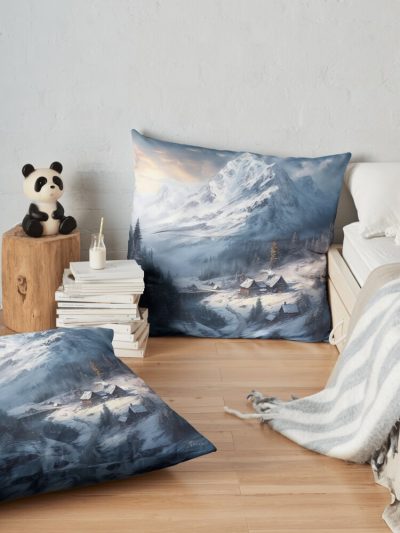 Winter Season Throw Pillow Official Ski Merch