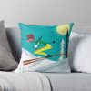 Chatel Ski Poster Throw Pillow Official Ski Merch