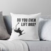 Bro, Do You Even Ski Lift? Throw Pillow Official Ski Merch