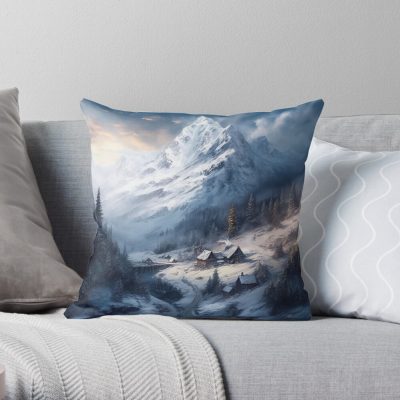 Winter Season Throw Pillow Official Ski Merch