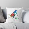 Woman Skier Freestyler Jumping Throw Pillow Official Ski Merch