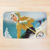 Vintage Ski Poster, Woman Skiing In Quebec Bath Mat Official Ski Merch