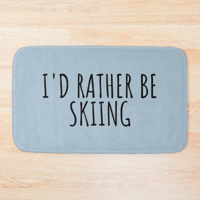 Skier Gift For Ski Dad Gift Ski Mom Gift Skiing Quote Funny Bath Mat Official Ski Merch