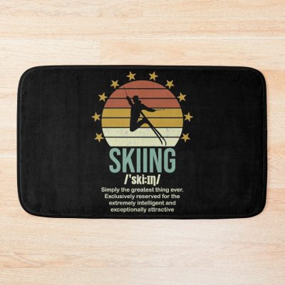 Skiing Lover - Skier - Funny Ski Saying Bath Mat Official Ski Merch